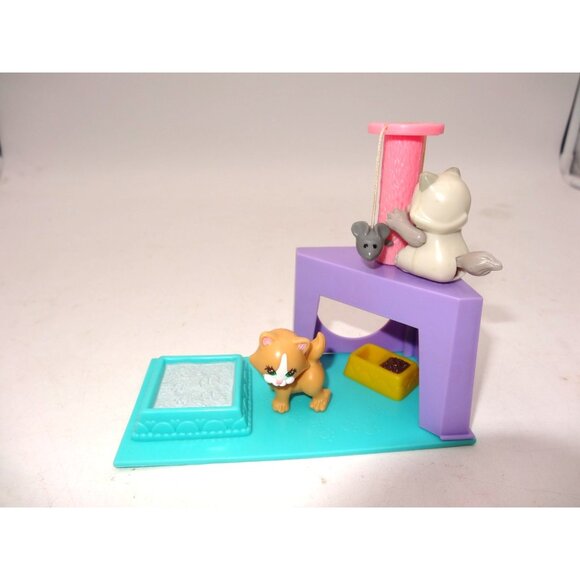 Littlest Pet Shop Cutesy Kittens with Cat and Mouse1992 Kenner an White Kitty - Picture 5 of 16